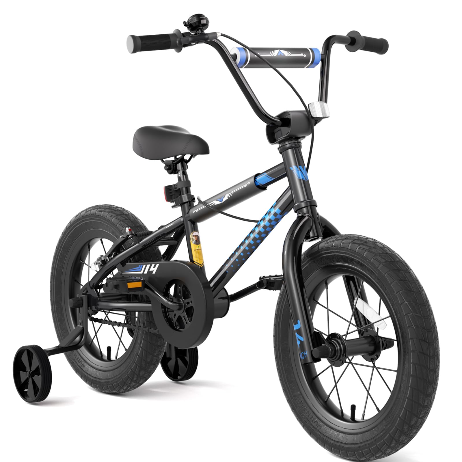 XJD 12 14 16 Inch Kids Bike BMX Style Bicycle with Training Wheels Coaster Brake for 1-10 Years Old Toddlers Boys Girls Multiple Colors