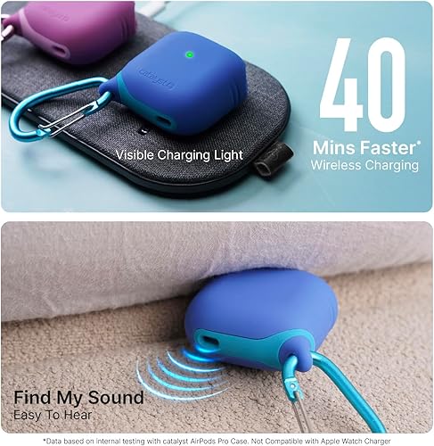 Miniatura 2 de Catalyst Funda impermeable para AirPods 4  Funda de protección contra caídas para Apple AirPods de 4 generación con mosquetón, funda de silicona de