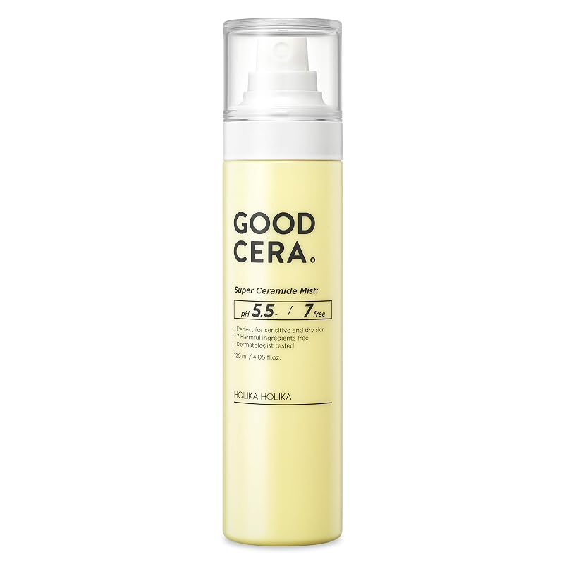 HOLIKA HOLIKA Good Cera Super Ceramide Bruma Facial com Ceramidas, pH 5,5 e Óleos Botânicos, 120 mL