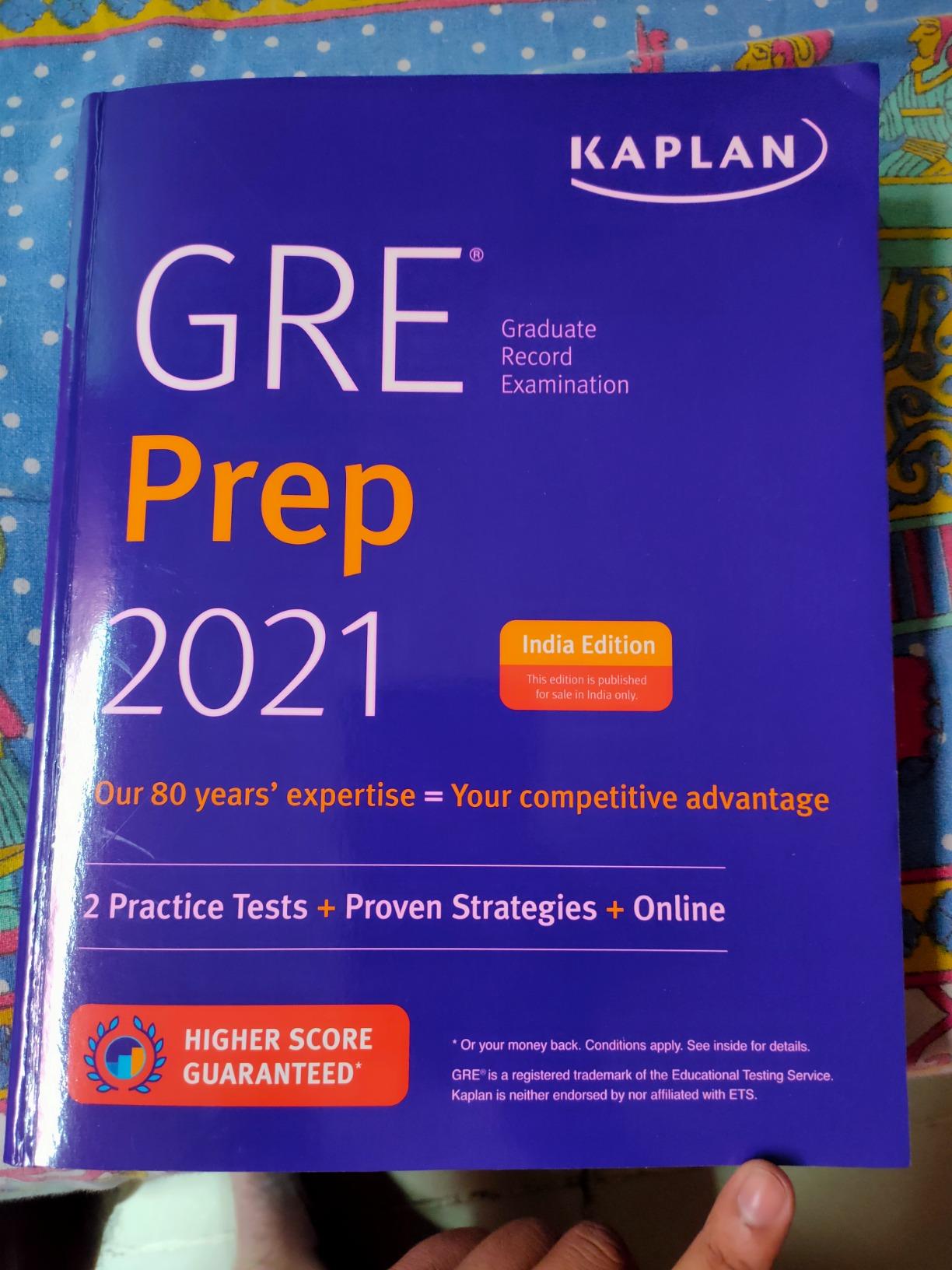 GRE Prep 2022: 2 Practice Tests + Proven Strategies + Online (Kaplan ...