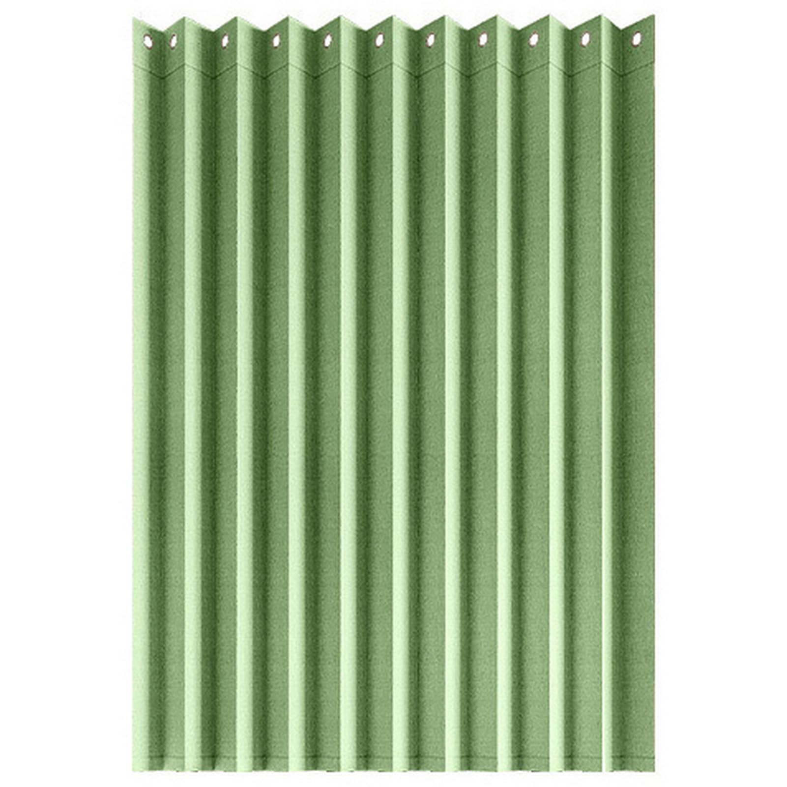 Cortina de Ducha Magnética Plegable Impermeable y Antimoho, Cortinas de Ducha de Tela Plisada, Resistentes y Lavables para Baño, 340g/m², Verde Manzana, 80x200cm
