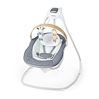 Vista 33 de Ingenuity 2-in-1 SimpleComfort Lightweight Compact 6-Speed Multi-Direction Baby Swing & Rocker, Vibrations & Nature Sounds, 0-9 Months 6-20 lbs