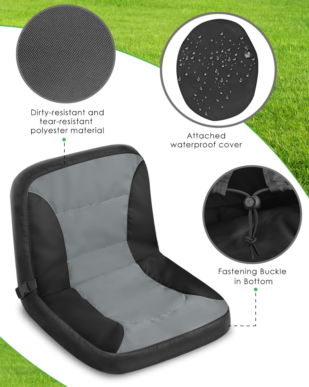 PACETAP Coprisedile universale per tosaerba, con copertura impermeabile, in poliestere resistente, universale, compatibile con John Deere, per artigiani, per Cub Cadet, Kubota (giunzione, M)