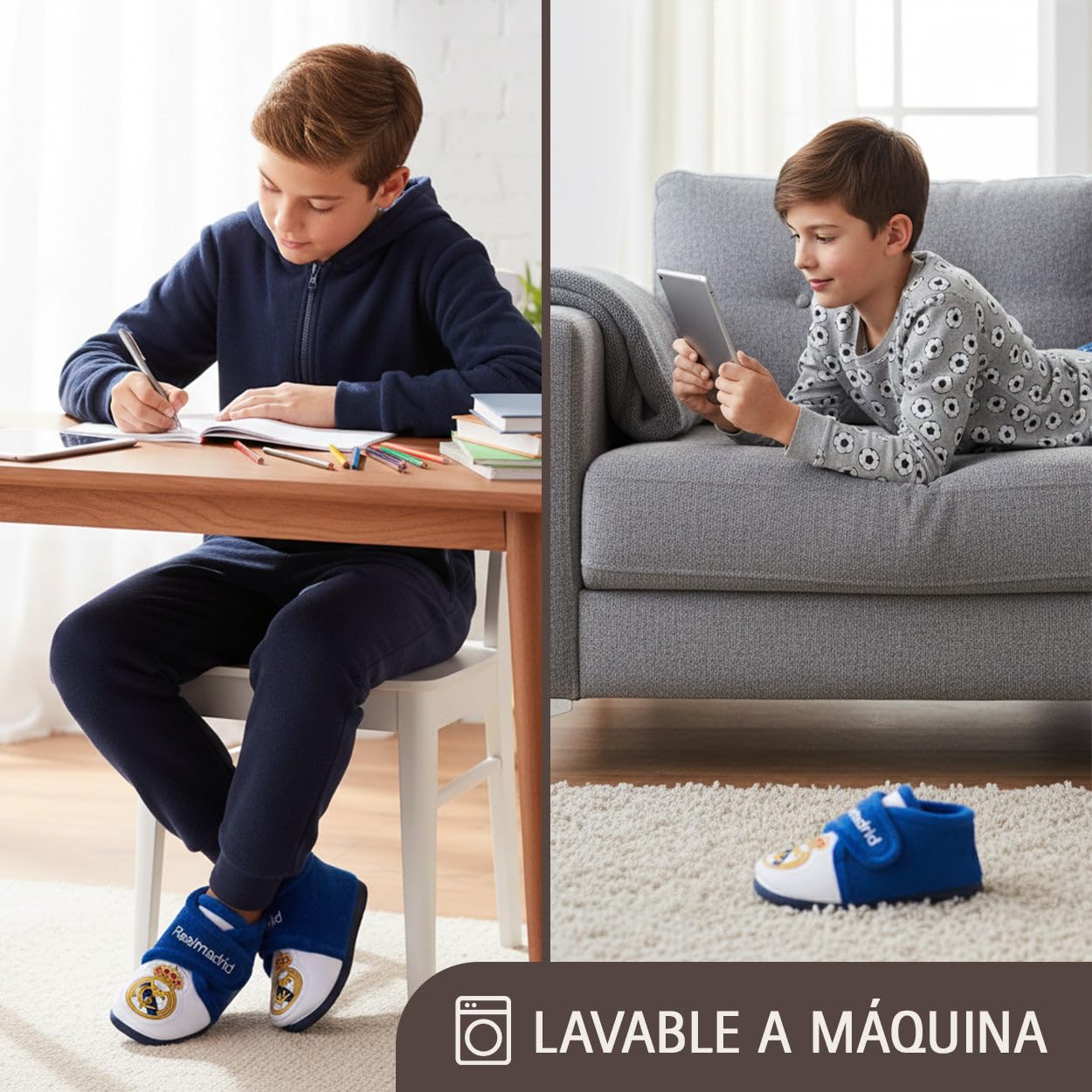 MARPEN SLIPPERS, Zapatillas de casa Real Madrid CF Oficiales Botitas de Invierno para Bebé, Niño o Niña, Temporada 25/26