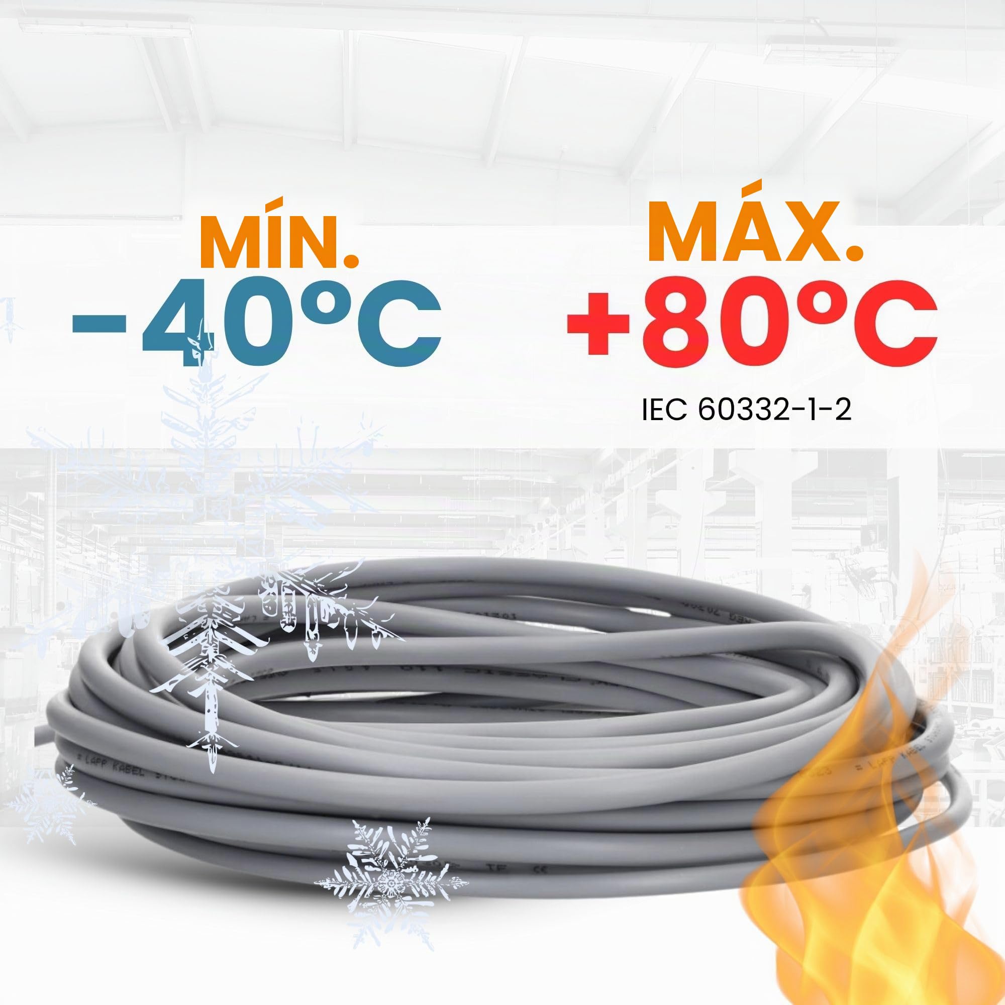 Lapp 1119212 Ölflex Classic 110 - Cable de Control PVC 12x1 mm² - 10 m | Manguera de 12 conductores con cable de protección verde-amarillo, 12G1 resistente al aceite y flexible para máquinas