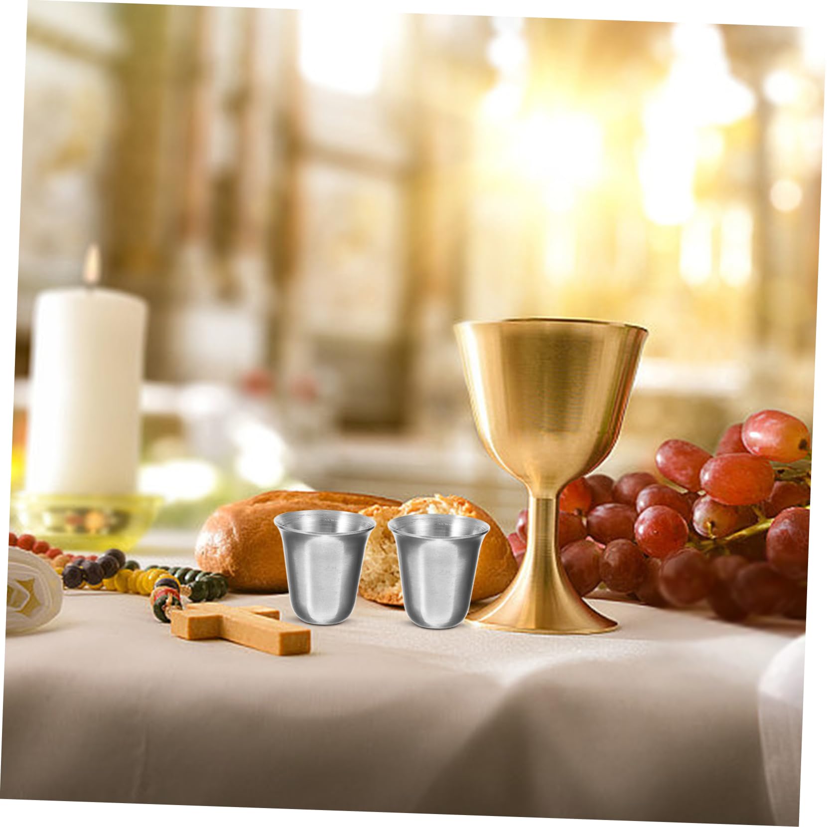 Coppe Comunione In Acciaio Inox - Set Da 10 | Per Chiesa, Religione E Cerimonie - Foto 11