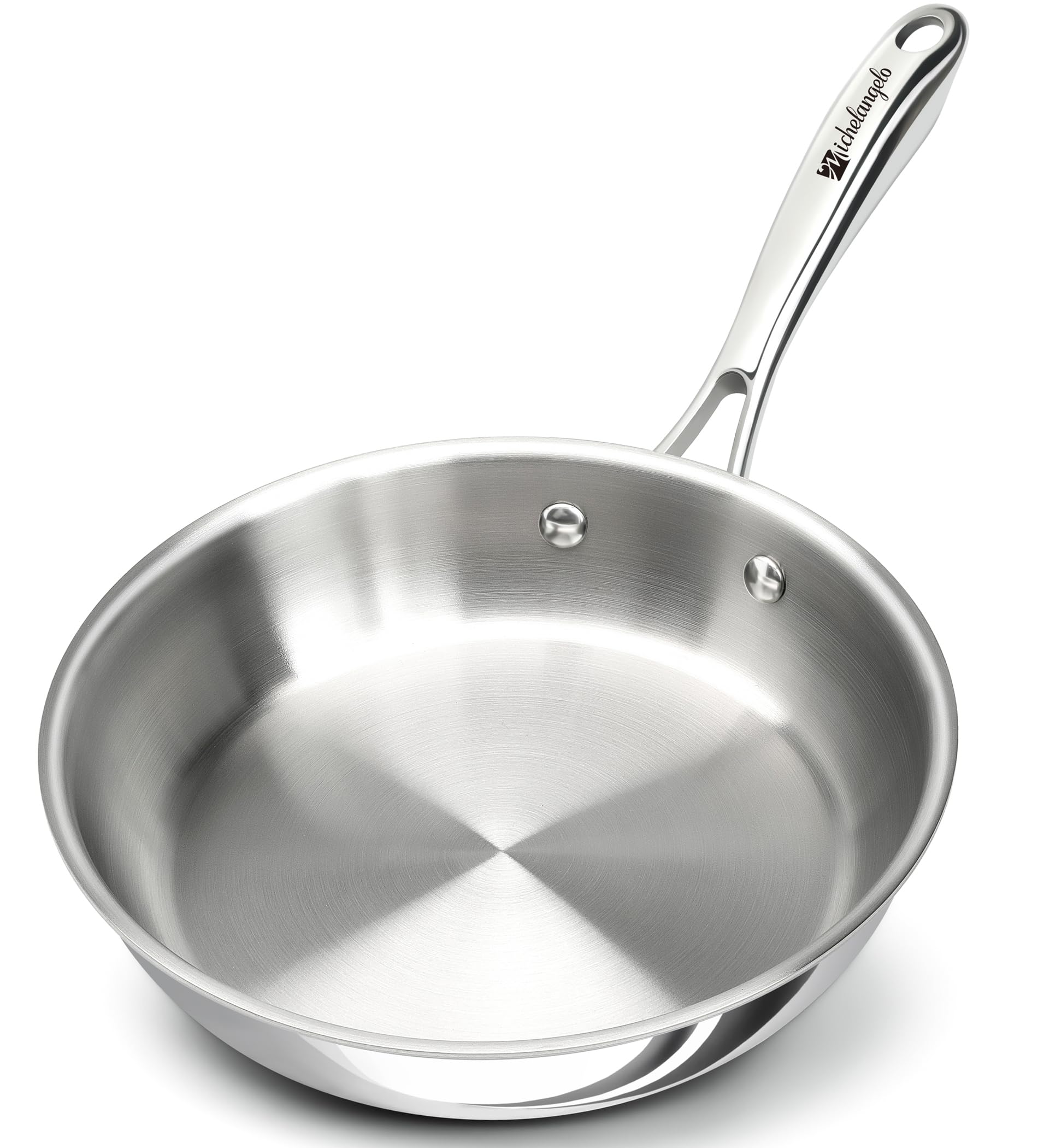 MICHELANGELO 20cm Fully Clad Tri-Ply Stainless Steel Frying Pan
