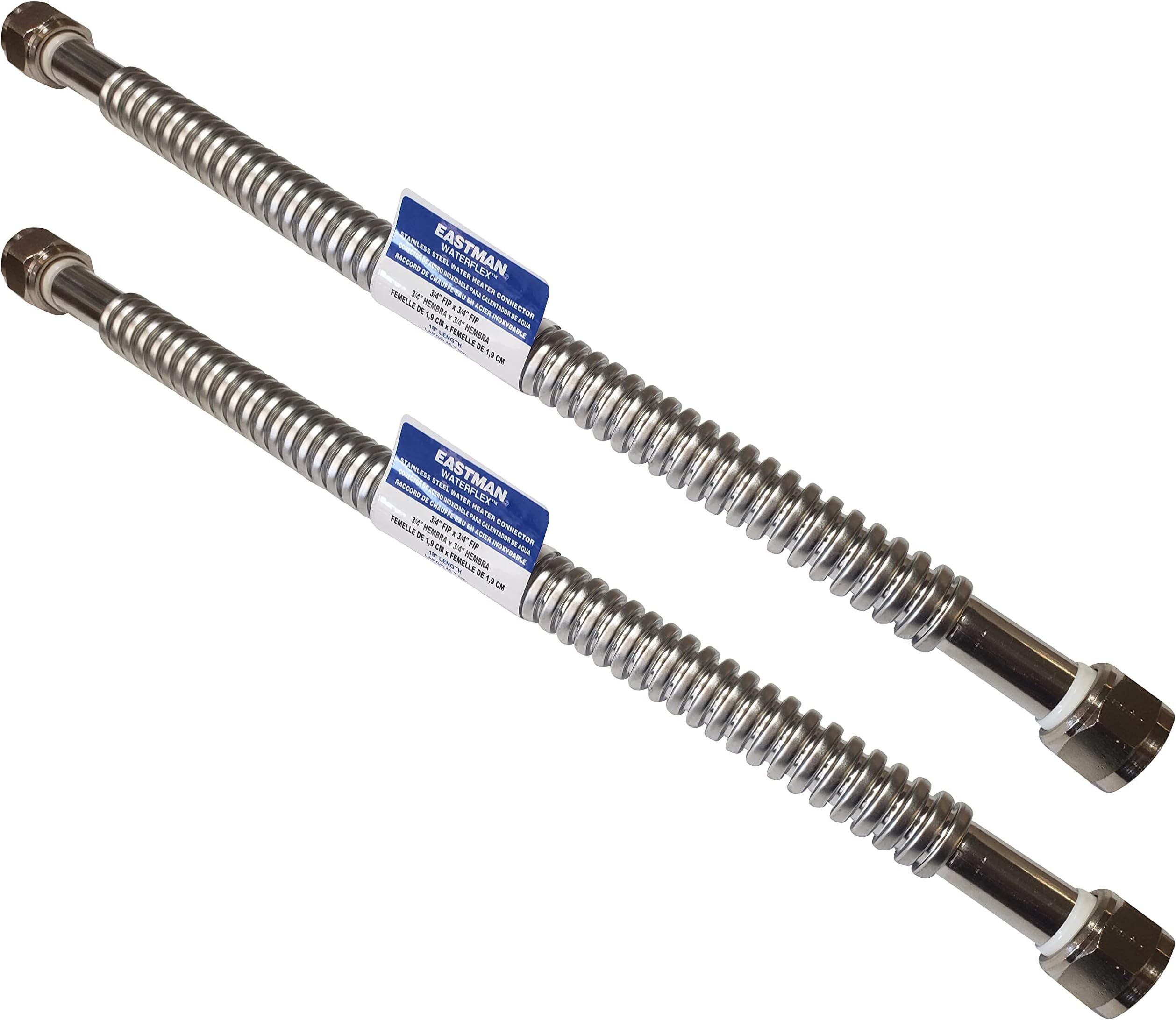 SharkBite Max 3/4 in. Push-to-Connect x 3/4 in. FIP x 12 in. Corrugated Stainless Steel Water Heater Connector URSS3088FX12