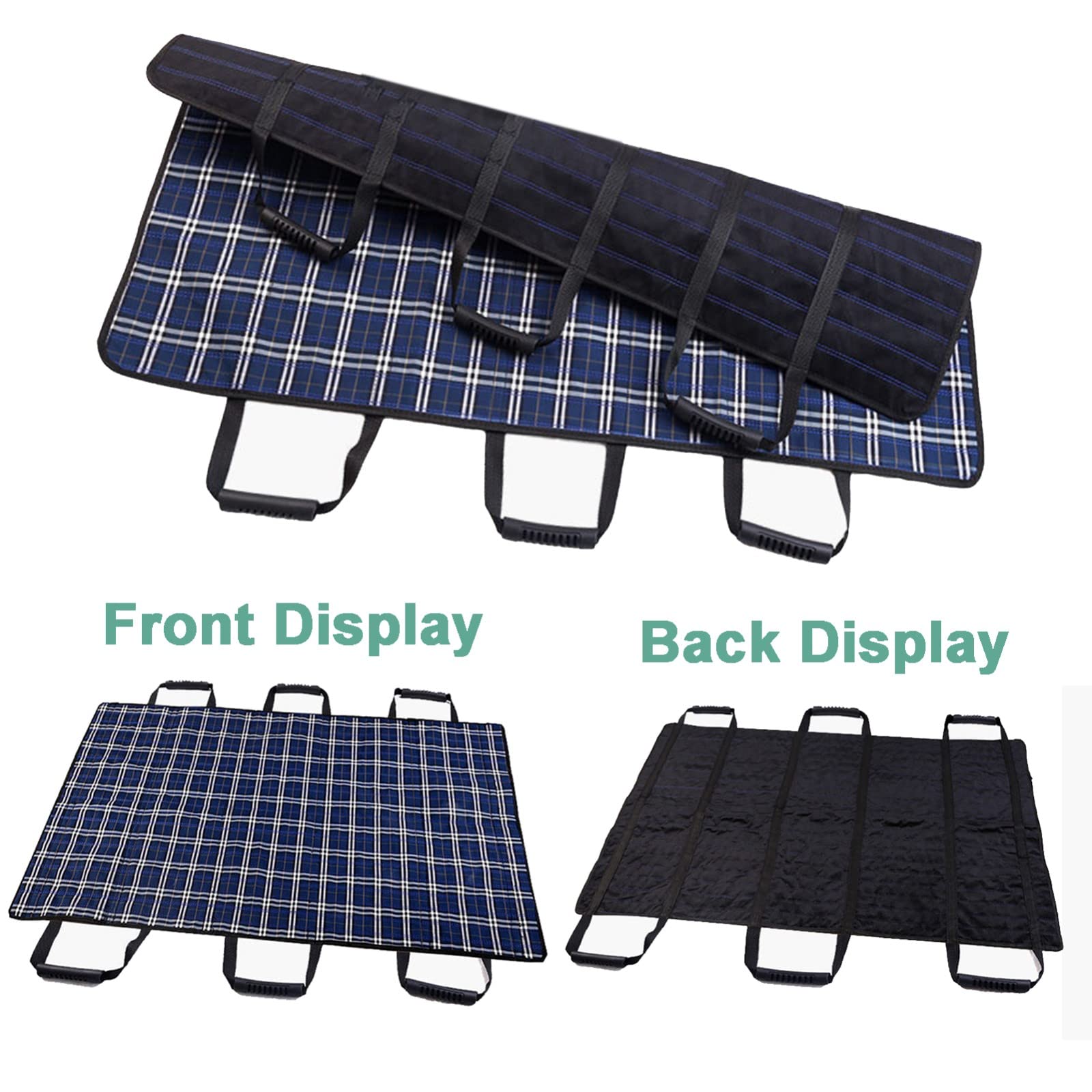 Cinturón de Transferencia, Reutilizable Sábanas Deslizantes con Asas para Traslados de Pacientes Volteo Reposicionamiento en Camas Cuidados Domiciliarios,160 x 68 cm
