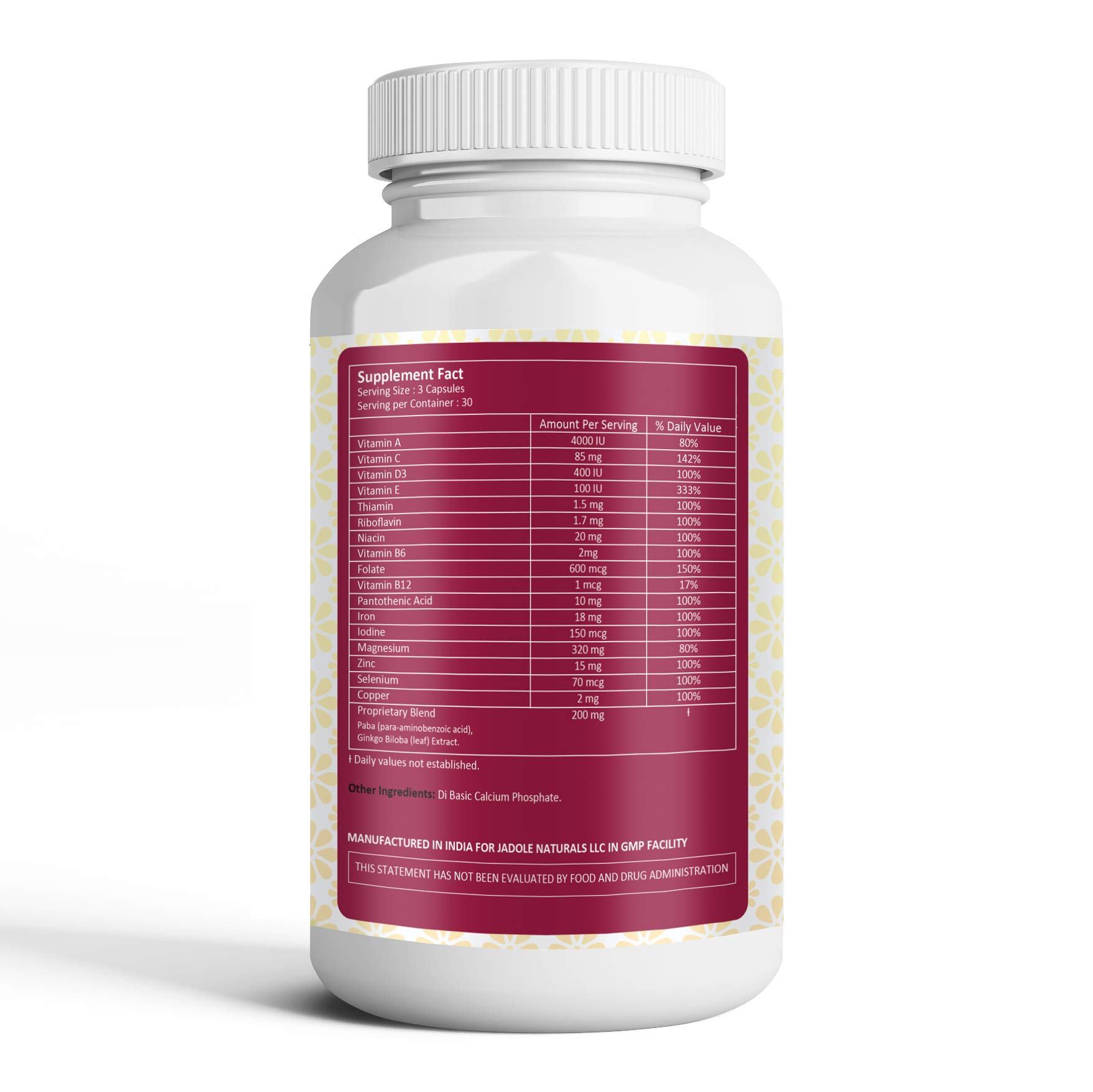 Oladole Natural Fertility Prenatal Vitamins Regulate Your Cycle