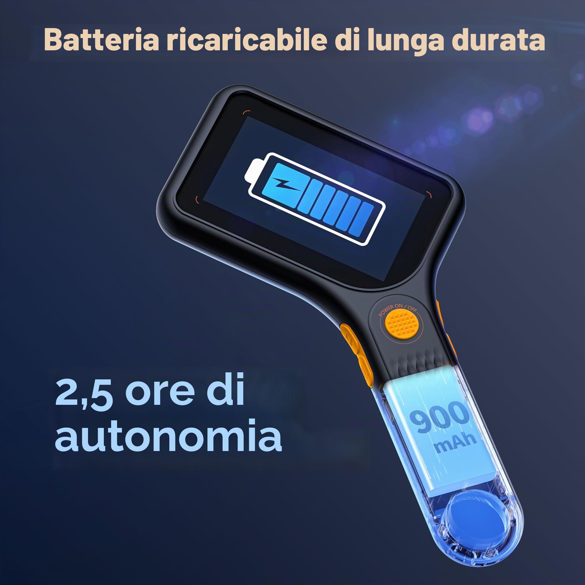 Microscopio portatile 500x per adulti/bambini, microscopio Ahalfcit con schermo IPS da 3,0 pollici con 8 luci LED regolabili, microscopio digitale ricaricabile, compatibile con PC View - Nero
