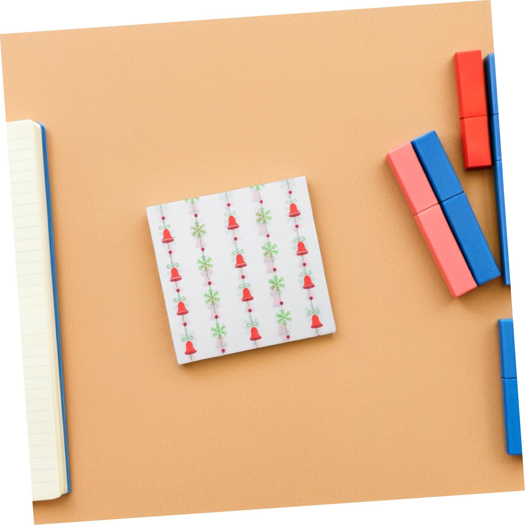 120stücke Weihnachtliche Servietten Aus Papier Mit Glockenmuster Für Winterfeiern Dekorative Einwegservietten Für Partydekorationen Und Tischdekoration