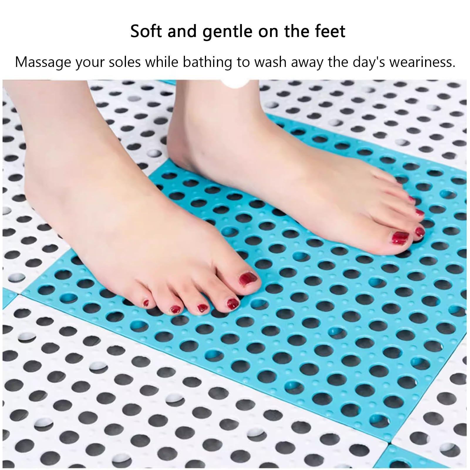 Interlocking Bodenschutzmatte Fitness Weiche Textur Puzzlematte Boden Drainage Bodenfliesen Schwimmbad, Garten(30pieces)