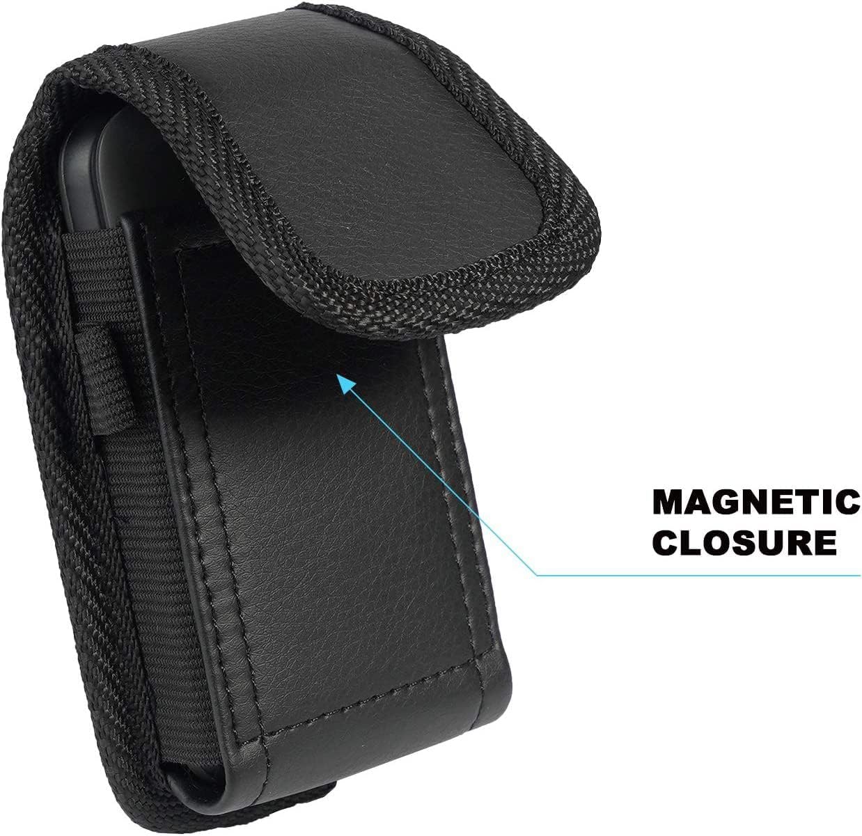 Close-up of the Ranyi Holster Case showing the magnetic closure