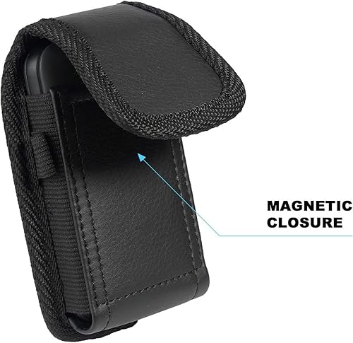 Miniatura 8 de Funda Kyocera DuraXE Epic, Kyocera DuraXA Equip Case, Kyocera DuraXV Extreme Case, Funda elástica de piel vegana con clip de lazo de metal para