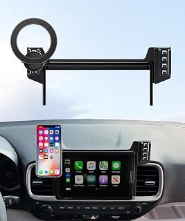 Car Phone Holder for 2020-2025 Hyundai Venue Accessories 8-Inch Screen Fixed Clip, 360° Rotation Phone Mount Compatible with MagSafe, Cell Phone Holder Does Not Affect Air Vent