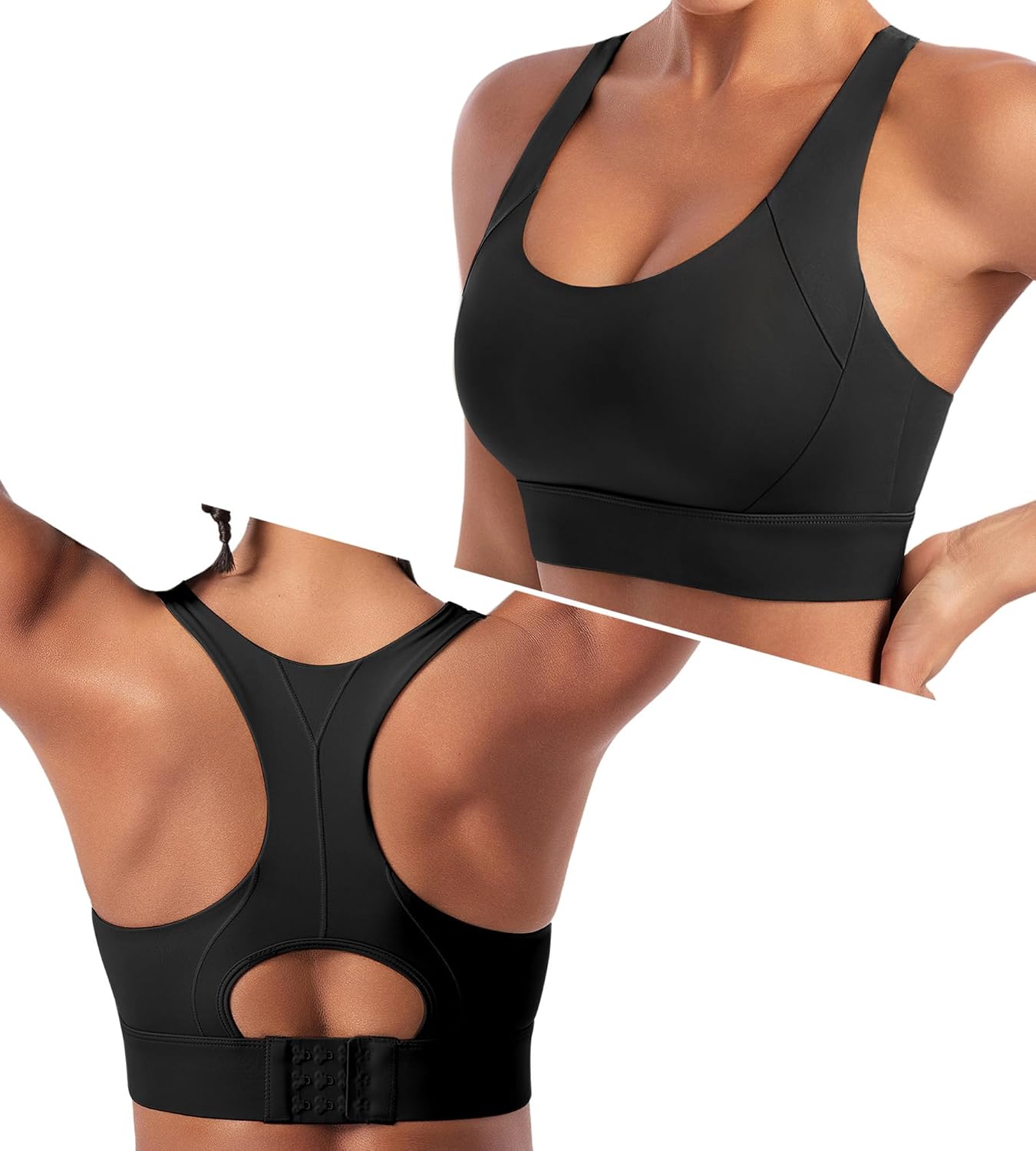 Sports Bras for Women High Support Racerback High Impact Sports Bra Push Up Womens Padded Workout Running Gym Yoga Tops