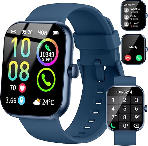 Montre Connectée pour Homme Femme avec Appel Bluetooth 
