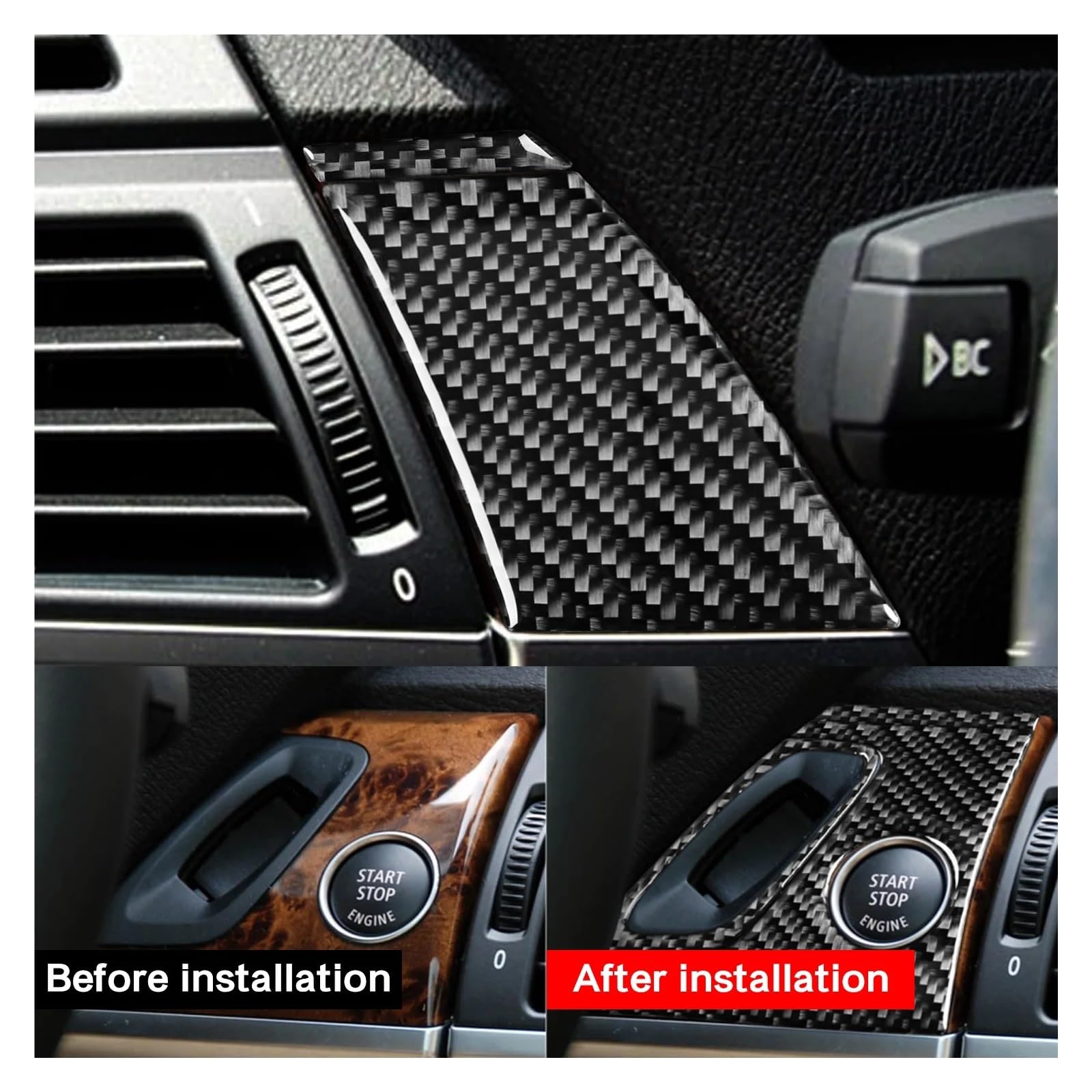 Amazon | 車用内装パーツ 用X5 E70用 X6 E71用 車用 リアルカーボン