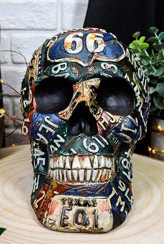 Miniatura 6 de Ebros Gift Nostálgica Ruta Occidental 66 Esquénico Carretera de los Estados Unidos Carretera Memoria Lane Señales Calavera Osario Macabra Calaveras