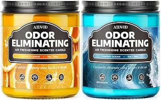 AOOVOO Citrus Lemon + Fantasy Ocean Odor Eliminating Highly Fragranced Candle