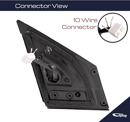 Miniatura 6 de Spieg TO1320310 - Espejo de repuesto para Toyota RAV4 2013-2015, luz de señal de giro calentada, monitoreo de punto ciego, pintura plegable para que