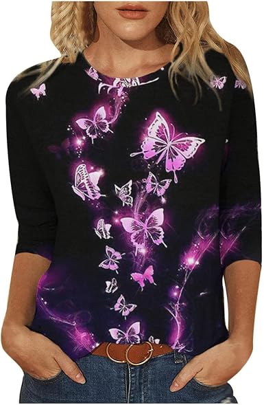 Amazon.com: Tops para mujer, sexy, casual, elegante, tallas grandes, blusas  de cuello redondo, de encaje de manga larga, casual, túnica : Ropa, Zapatos  y Joyería