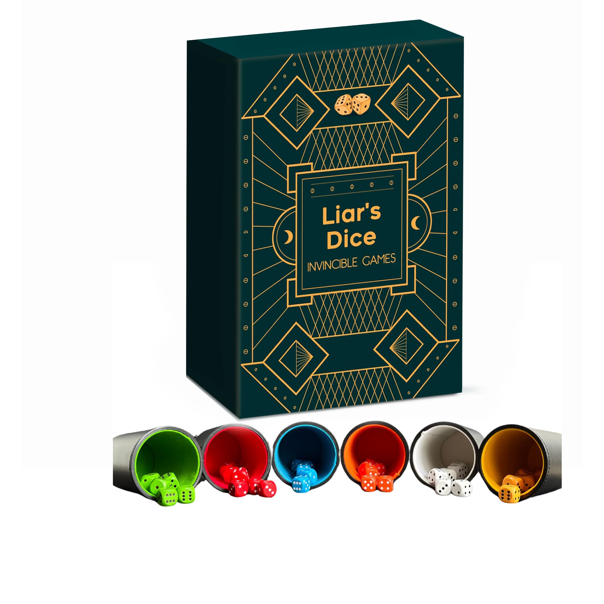 FQQF Würfelspiel-Set Mit 3 Würfeln Und 36 Chips - Perfekt Für Partys & Trinkspiele (ab 15 Jahren)
