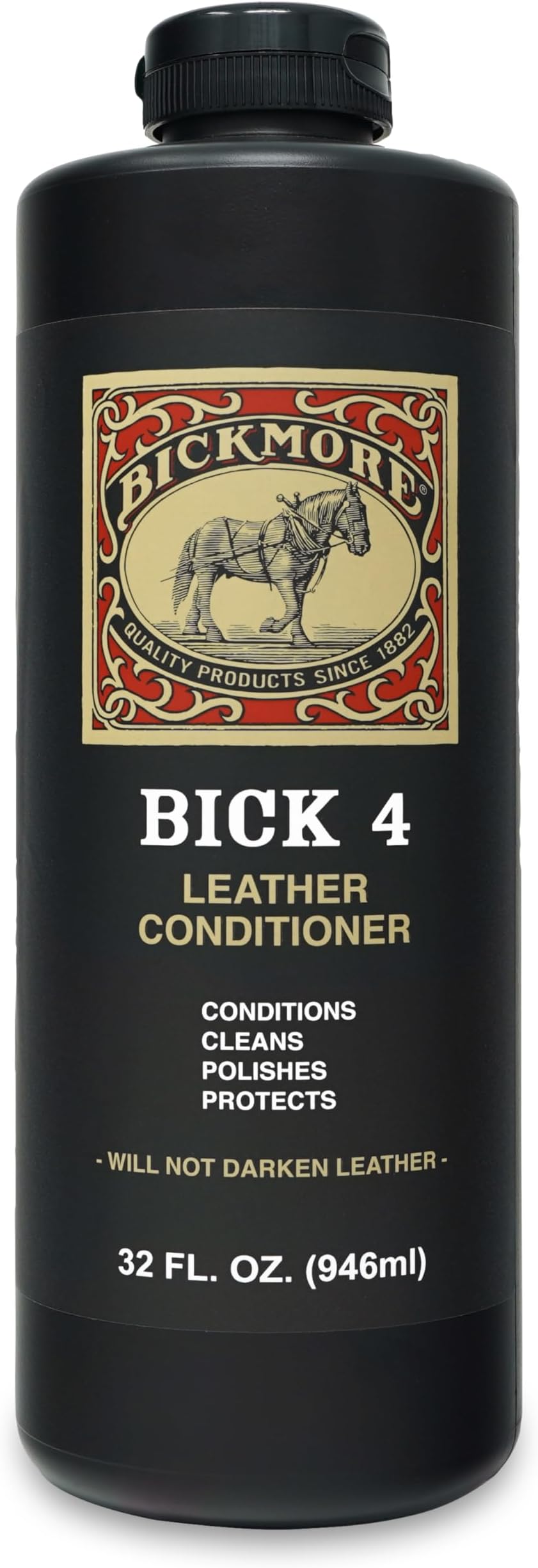 Bickmore Bick 4 Leather Conditioner 32 Fl Oz - Best Since 1882 - Leather Cleaner & Conditioner - Restore Polish & Protect All Smooth Finished Leathers