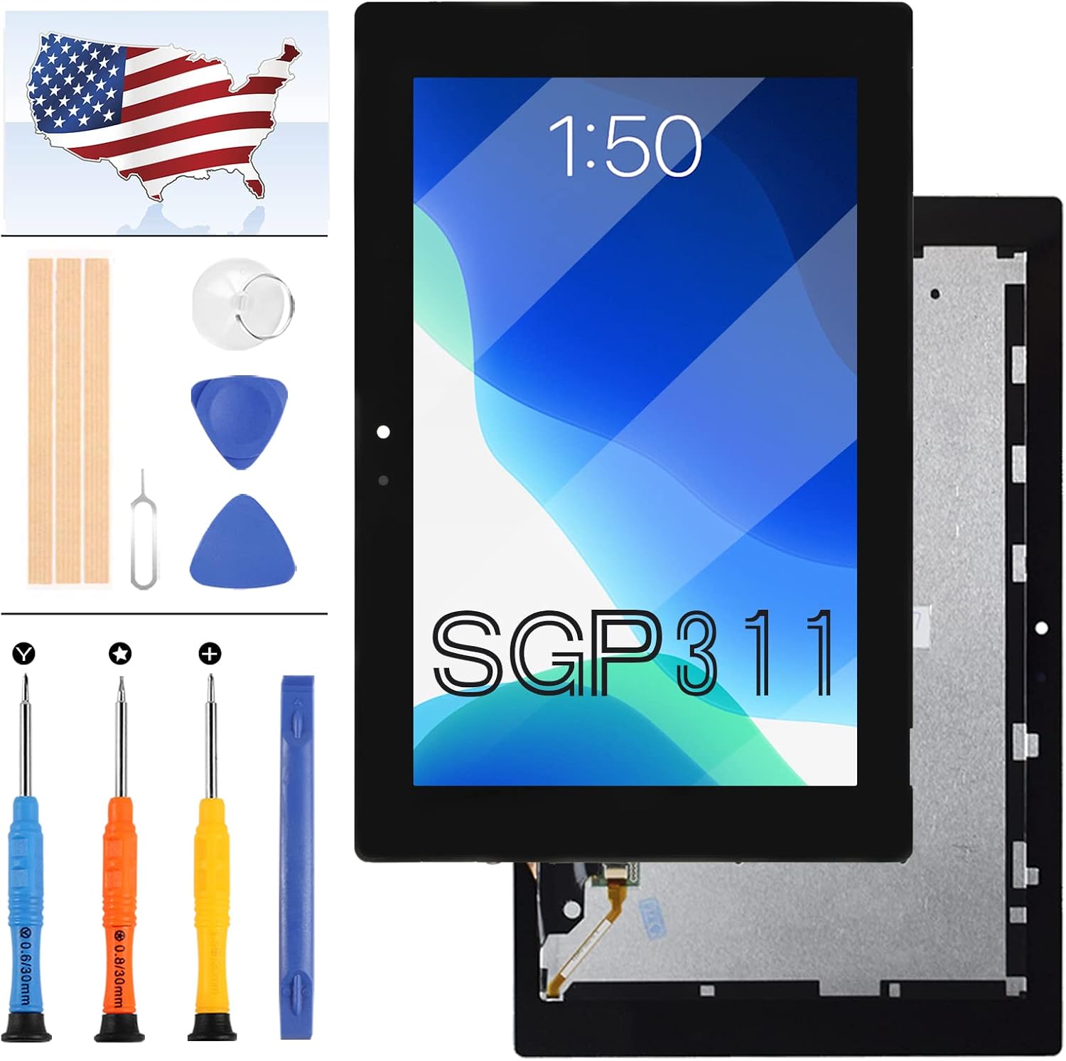 for Sony Xperia Tablet Z Screen Replacement for Sony Tablet Z SGP311 SGP312 LCD Display Touch Screen Digitizer Assembly Black Repair Parts with Tools