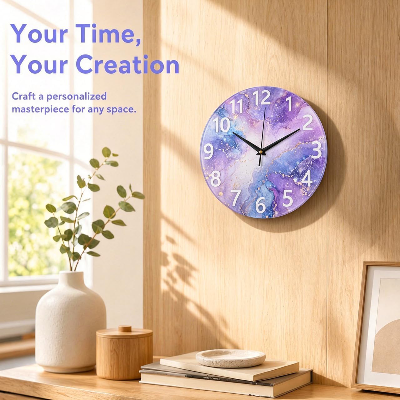1Set DIY Silicone Clock Mold Kit for Epoxy Resin Flexible Molds with Clear Arabic Numerals for Crafting Unique Wall Decor Versatile Clock Making Supplies for Creative Projects image 5
