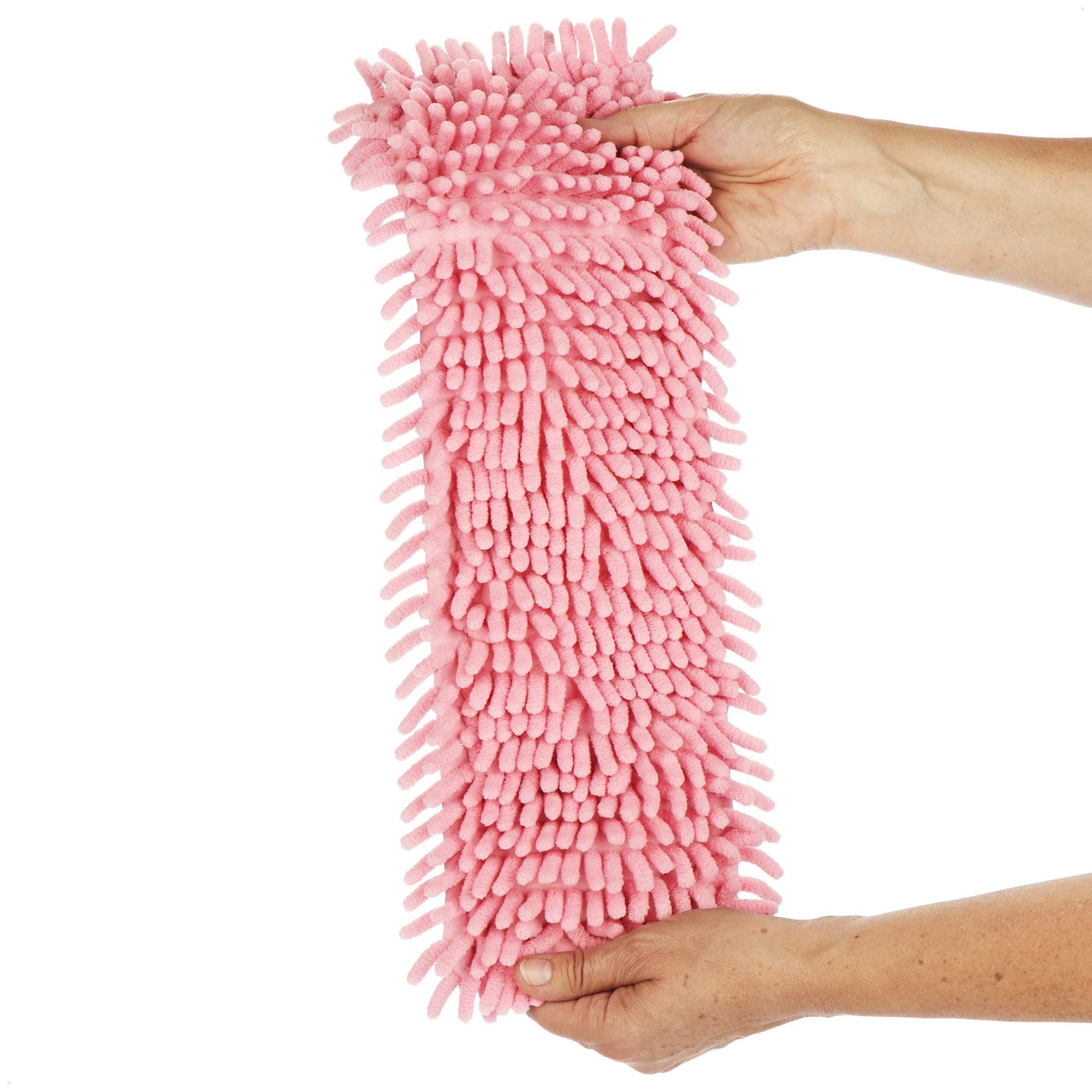 com-four® 4X Recambio para Mopa y Trapeador de Piso - Cubierta de Fregona de Chenilla de Microfibra - Funda de Felpilla para una Limpieza Profunda (4 Piezas - Azul/Rosa/Verde/Gris)