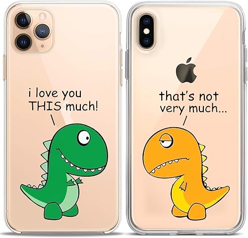 Miniatura 9 de Cavka Fundas de repuesto a juego para Google Pixel 6 Pro 5 XL 5a 4a 5G 2 XL 3 XL 3a XL 4 XL transparente, regalo lindo dinosaurio divertido T-Rex