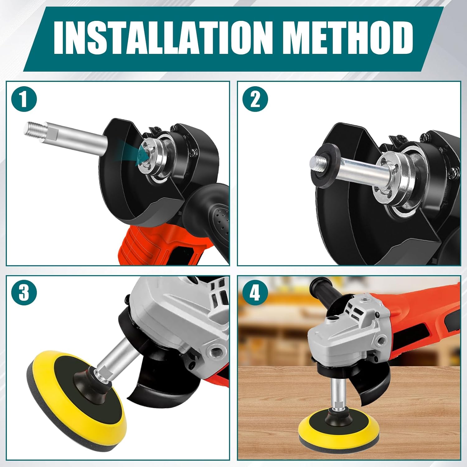 2 Pcs Angle Grinder Extension Rod, Angle Grinder Extension Shaft, Rotary Extension Shaft, Extension Connecting Rod for 100 Type Angle Grinder/Polisher