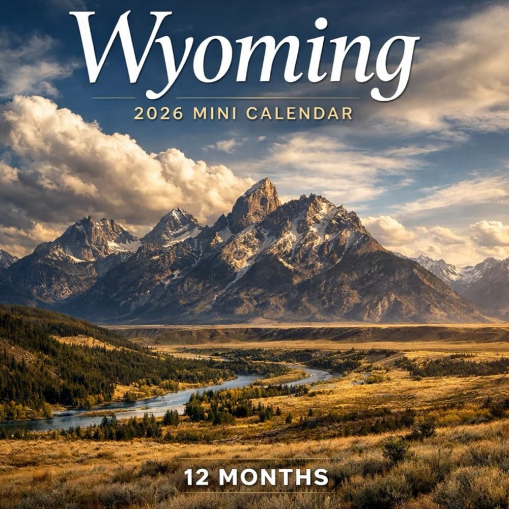 2026 Wyoming Mini Calendar , 12 MONTHS