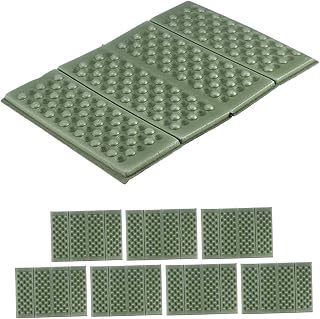 Toyvian 8 Cojines para Acampar para Mochileros Plegables para Playa Exteriores Portátiles Color Verde