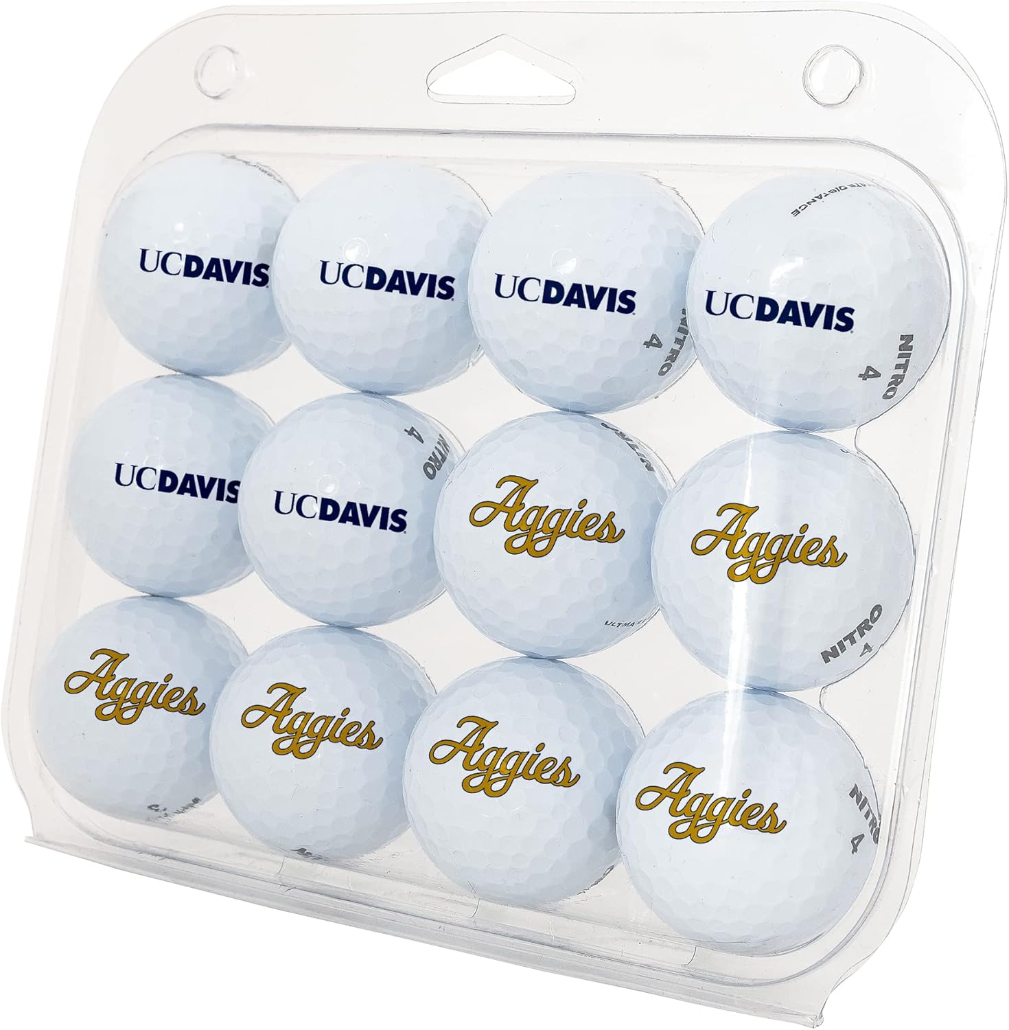 Desert Cactus University of California Davis Golf Balls 12 Pack – UC Davis Aggies Full Color Dozen – Officially Licensed Sport Team Accessory