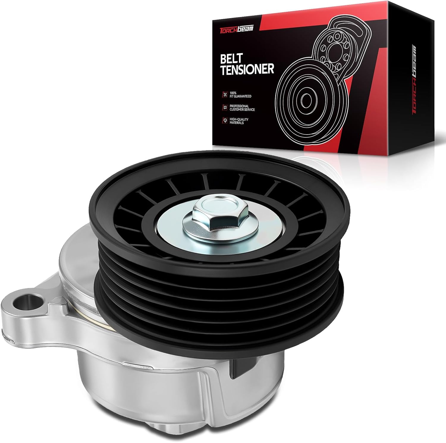 Torchbeam Belt Tensioner Assembly 38452 Compatible with Ford Focus 2003-2011, Fusion 2006-2012, Escape 2005-2012, Transit Connect 2010-2013, Maz-da MX-5 Miata 2006-2015, Mercury Milan 2006-2011