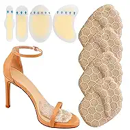 Ball of Foot Cushions 2 Pairs, Metatarsal Pads for Women, Heel Cushion Inserts, No Slip Heel Grips Liners Pads and 4 ct Gel Blister Bandages Pads for Reduce Heel, Toe & Foot Pain