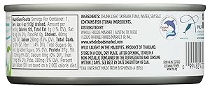 365 by Whole Foods Market, Salted Skipjack Tuna in Water, 5 Ounce