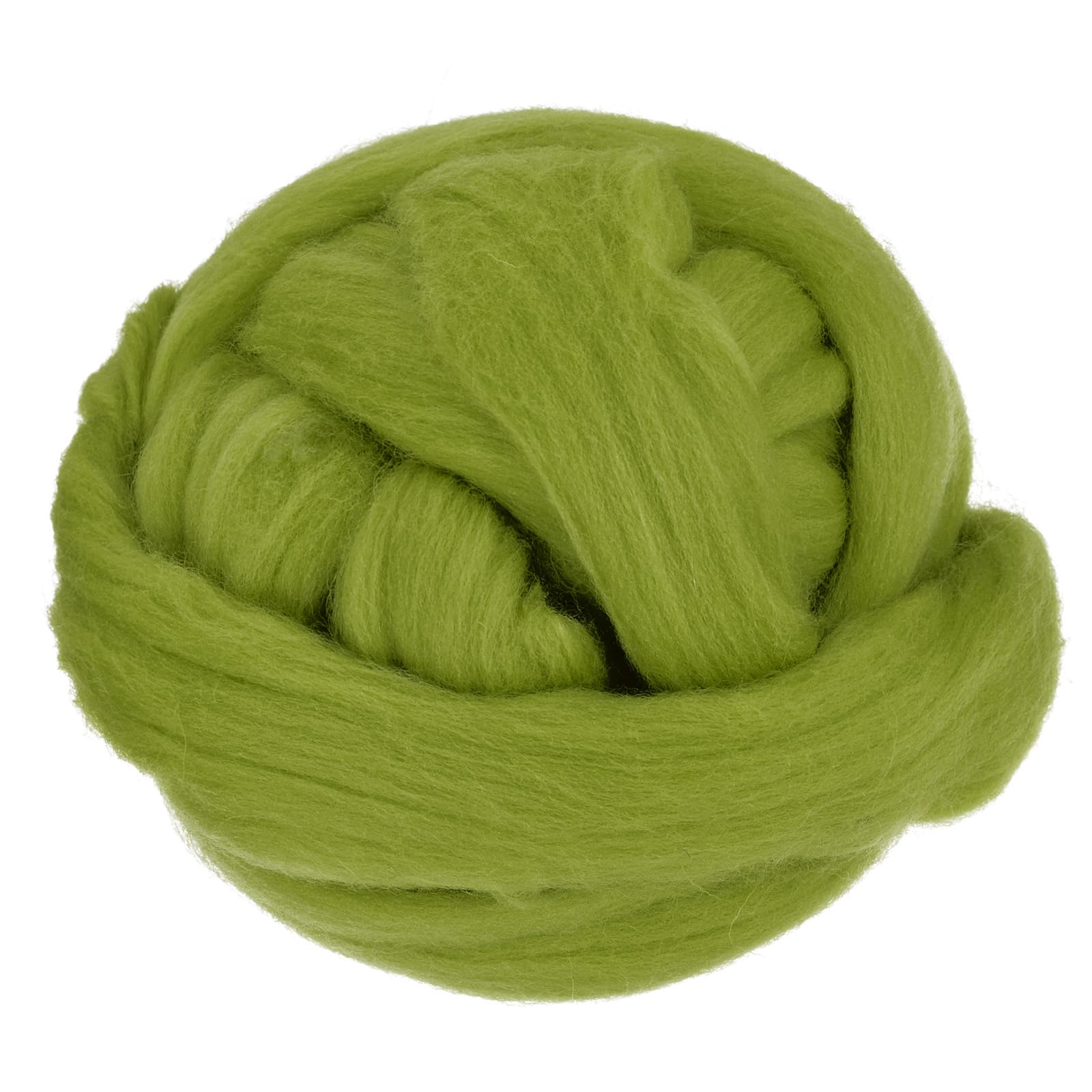 sourcing map Needle Felting Wool, 3.5 Oz Nature Fibre Wool Yarn Roving for Wet Felting, Handcrafts, DIY Materials (Mustard Green)
