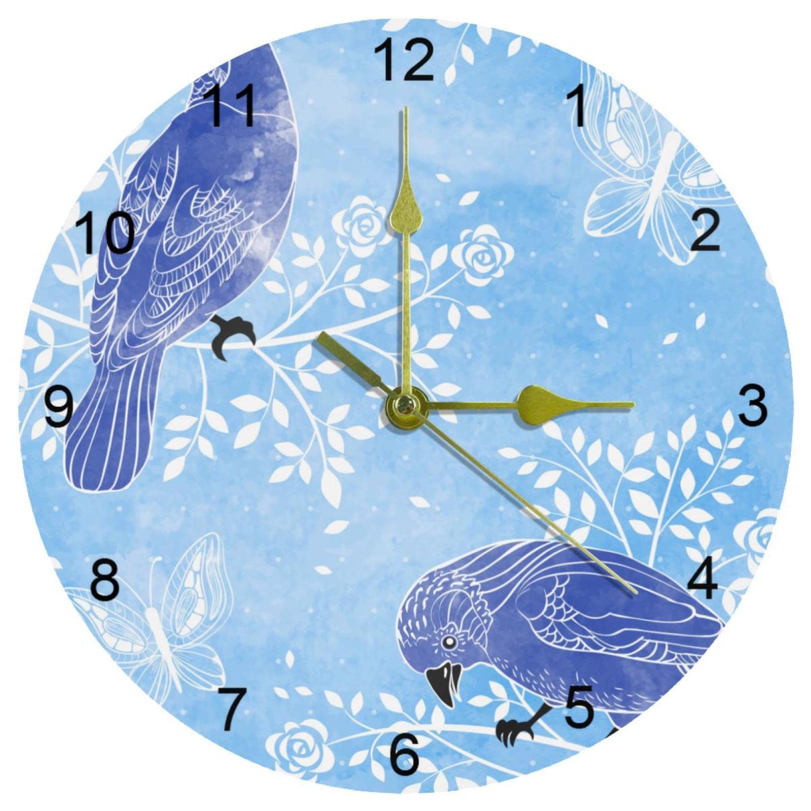 Horloge murale à quartz silencieuse de 25 cm avec chiffres arabes lisibles