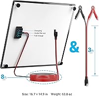 Vista 7 de POWOXI - Kit de panel solar de 12 V 20 W magnético + controlador de carga MPPT impermeable, cargador de batería solar y mantenedor, cargador solar