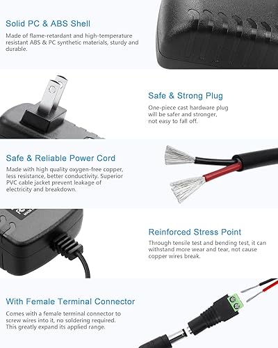 Miniatura 4 de ALITOVE - Fuente de alimentación de 12 V CC 2 A 24 W adaptador CA-CC 100  240 V CA a CC 12 V 2 A 18 A 15 A 12 A convertidor con conector de 0217 x