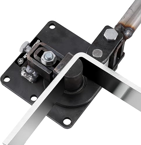 MXBAOHENG 90 Degree Manual Flat Bar Bender, 3x50mm, Heavy-Duty | Metal Bending Machine with 9 Bearings, Labor Saving Hand Bender for Stainless Steel, Iron, Copper & Aluminum Flat Stock