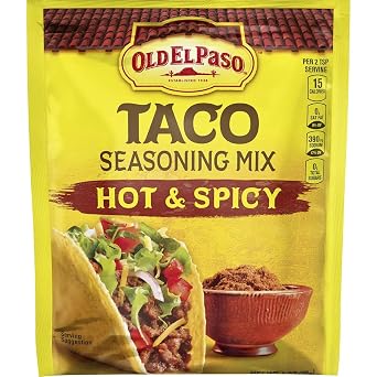 Old El Paso Hot & Spicy Taco Seasoning Mix, 1-Ounce Packages Pack of 6