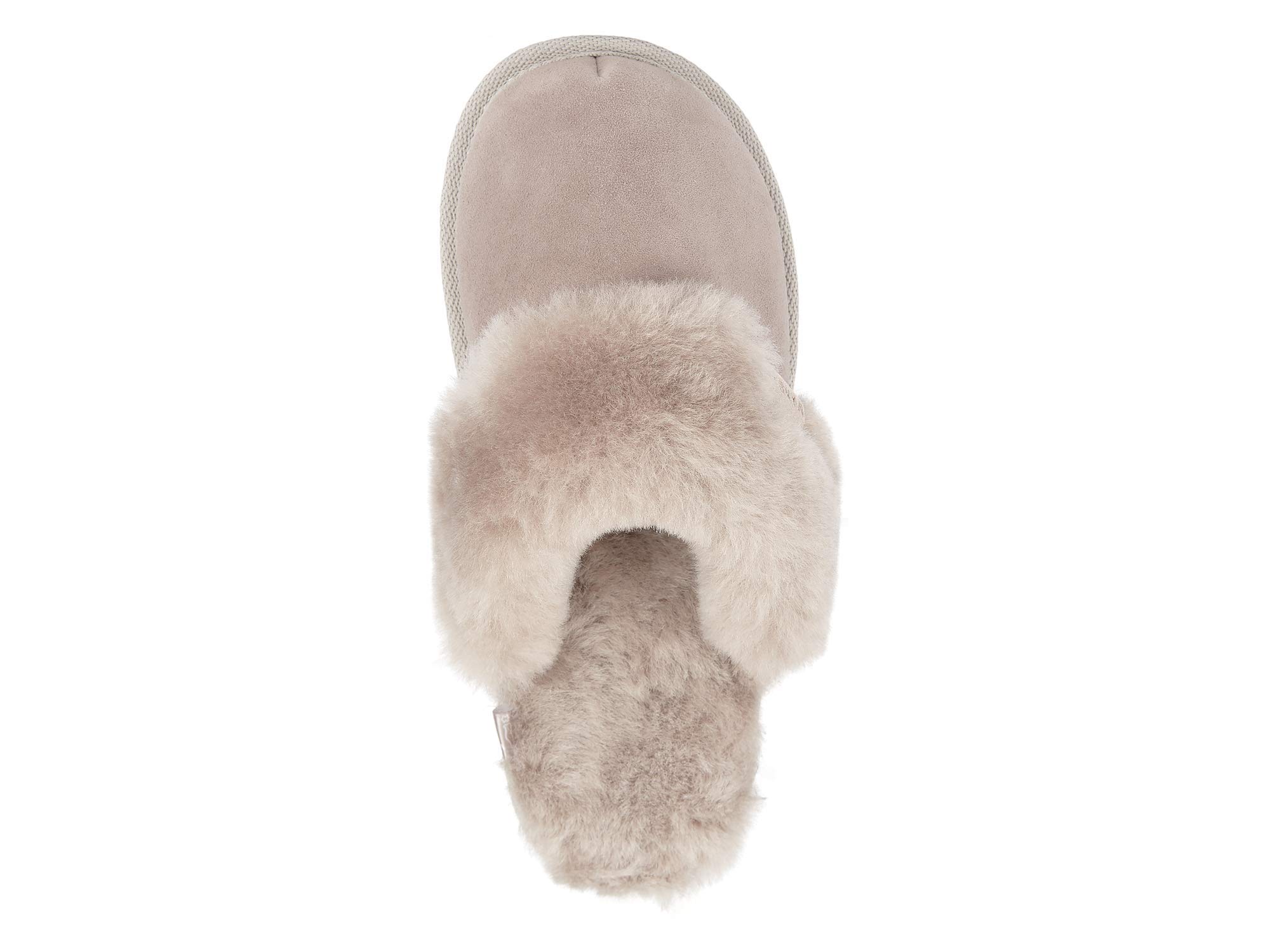 Vanuba Handgemacht Lammfell Warme Hausschuhe Damen Winter Slippers - Hauspantoffeln - Kuschel Pantoffeln Damen Plüsch - Damen Pantoletten Winter - Flache Slippers für Drinnen