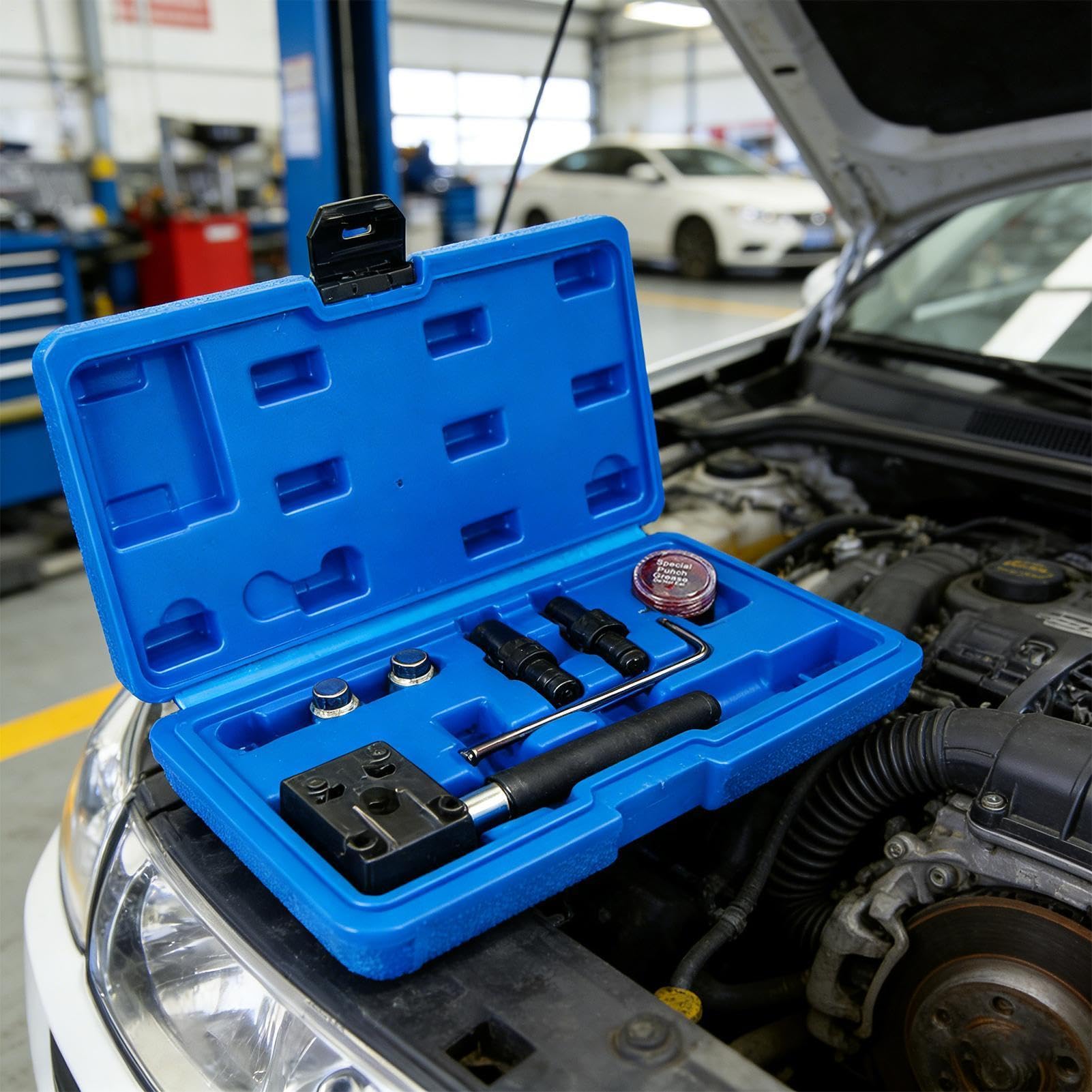 Generico Set di Attrezzi Svasatura Tubi del Freno Multifunzionale Manuale | Utensile Idraulico per Tubature Freno per Automobile Camion Motocicletta Riparazione HVAC Installazione Officina e Garage