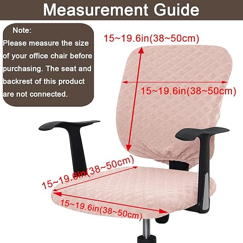 Miniatura 8 de Funda para silla de oficina, universal, giratoria, resistente al agua, elástica, extraíble, protector para silla de computadora (marrón, funda de