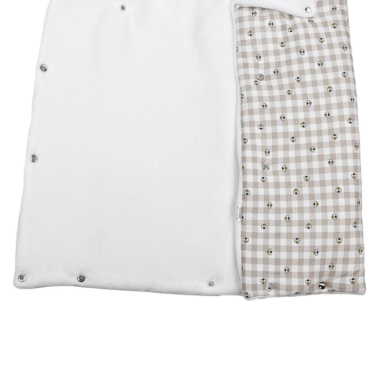 JYOKO Kids Saco Capazo para Bebé de Polar Teddy Extra Suave – Antialérgico, Protección Óptima contra el Viento y Frío – Ideal para Piel Sensible, Recién Nacidos y Bebés (Picnic Vichy, Polar)